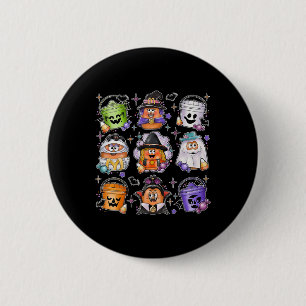 Chicken Nuggets Pumpkin Halloween 90s Vintage 3 6 Cm Round Badge