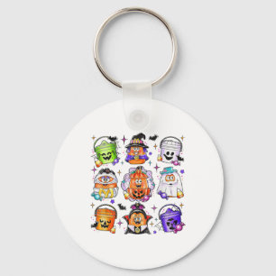 Chicken Nuggets Pumpkin Halloween 90's Vintage Key Ring