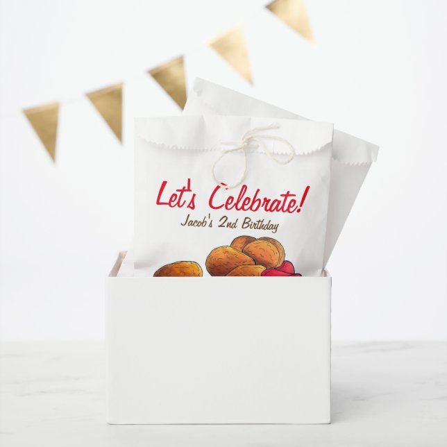 Chicken Nuggets with Ketchup Junk Fast Food Foodie Favour Bags (Party)