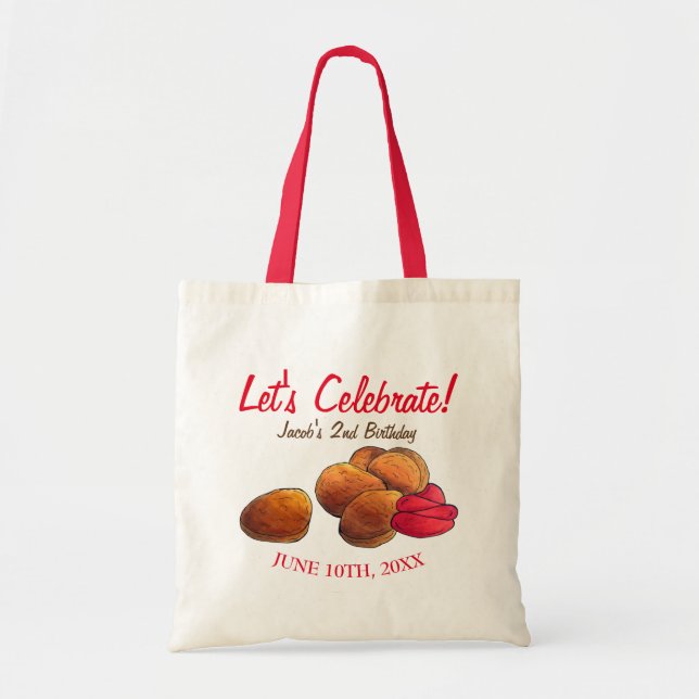 Chicken Nuggets with Ketchup Junk Fast Food Foodie Tote Bag (Front)