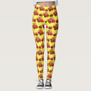 Chicken Nuggets with Ketchup Junk Food Foodie Leggings