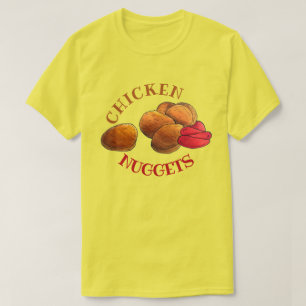 Chicken Nuggets with Ketchup Junk Food Foodie T-Shirt