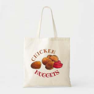 Chicken Nuggets with Ketchup Junk Food Foodie Tote Bag
