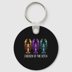 Chicken Of The Ditch - Mardi Gras Cajun Crawfish - Key Ring