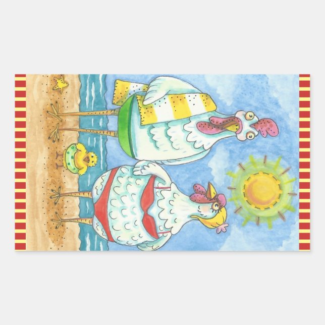 CHICKEN OF THE SEA, FUNNY STICKER Rectangle *Sheet (Front)