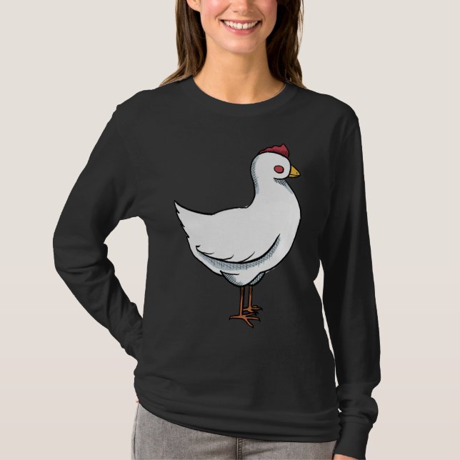 Chicken on Blue   T-Shirt (Front)