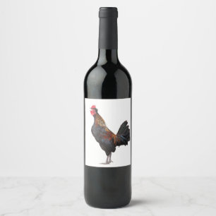 Chicken on White Wine Label