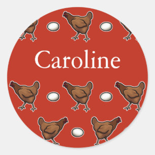 Chicken or the Egg, Add Your Name Classic Round Sticker