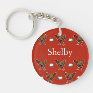 Chicken or the Egg, Add Your Name Key Ring