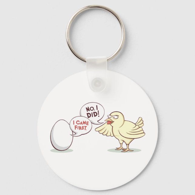 Chicken or the Egg? Key Ring (Front)