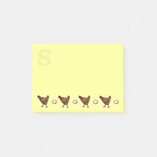 Chicken or the Egg? Monogrammed Post-it Notes