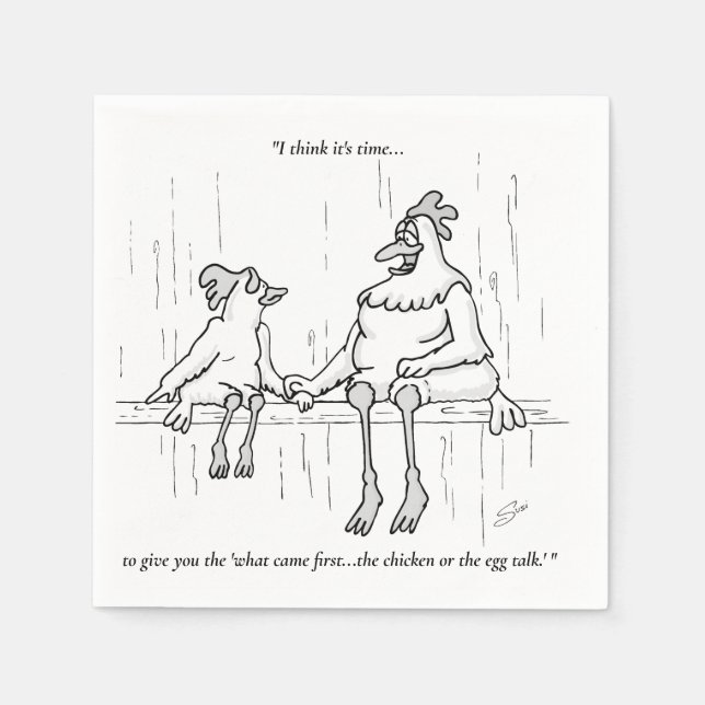 Chicken or the Egg Napkin (Front)