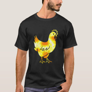 Chicken Orange Retro Vintage Chicken Owner T-Shirt