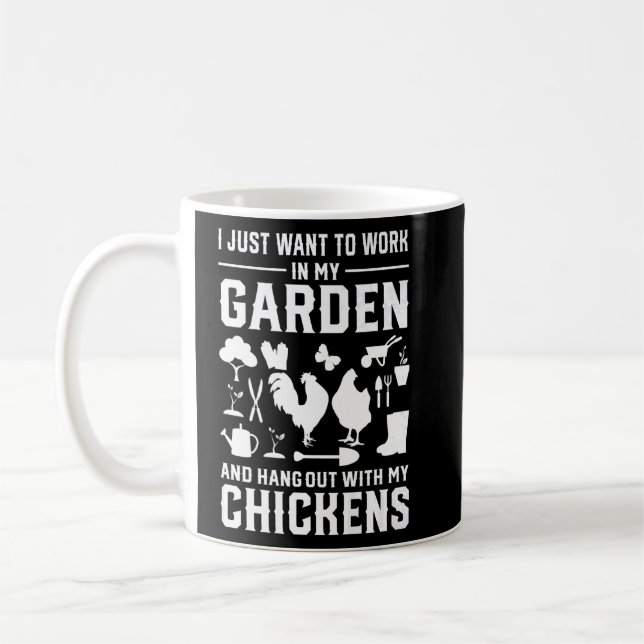 Chicken Owner Gardening Homestead Gardener Joke 9  Coffee Mug (Left)