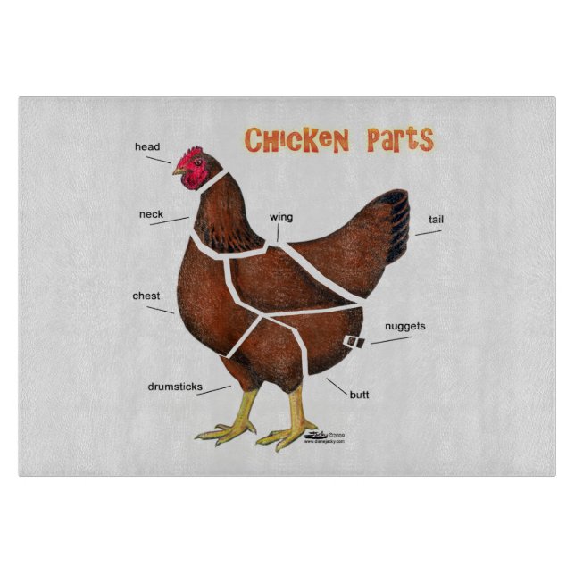 Chicken Parts Cutting Board (Front)