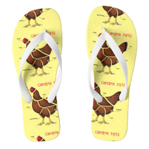 Chicken Parts Flip Flops