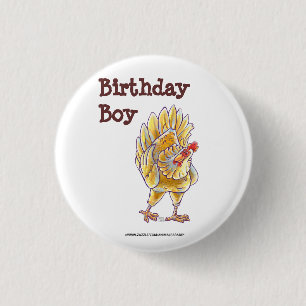Chicken Party Center 3 Cm Round Badge