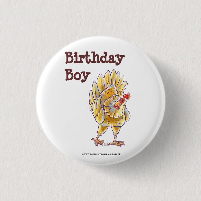 Chicken Party Center 3 Cm Round Badge (Front)
