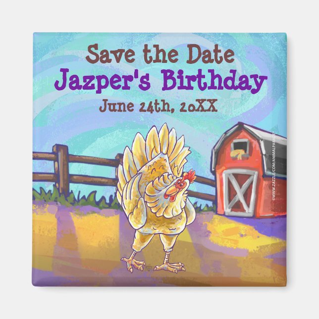 Chicken Party Center Magnet (Front)