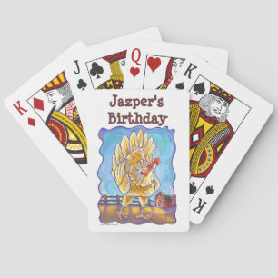 Chicken Party Center Playing Cards