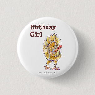 Chicken Party Centre 3 Cm Round Badge