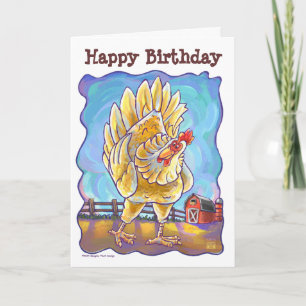Chicken Party Centre Card