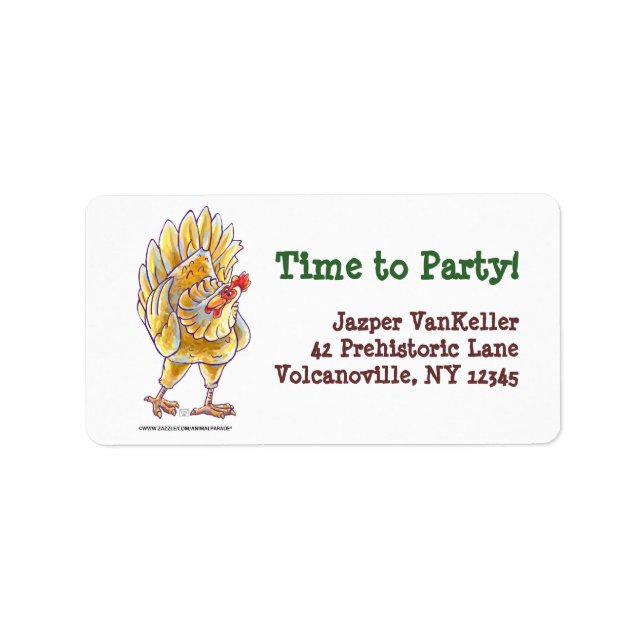 Chicken Party Centre Label (Front)