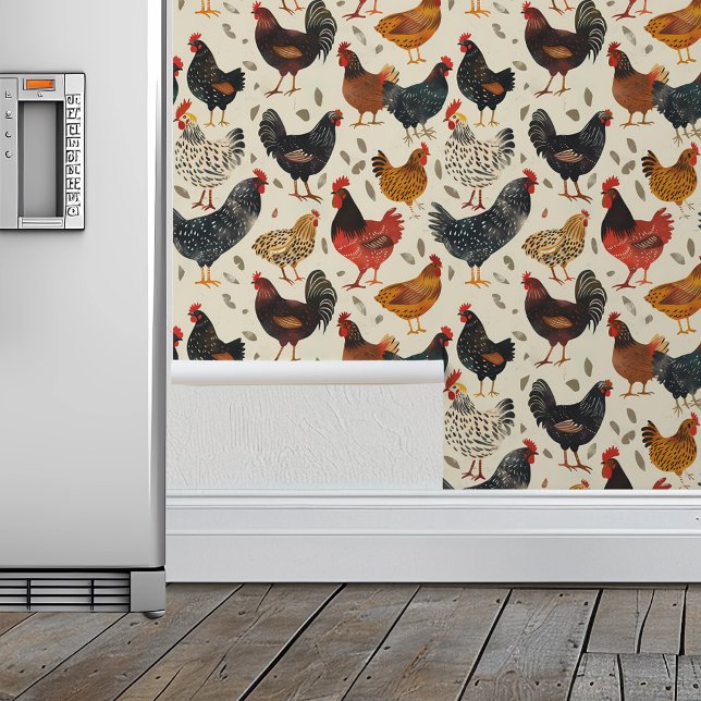 Chicken Pattern Kitchen  Wallpaper (Creator Uploaded)