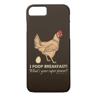 Chicken Poops Breakfast Funny Design