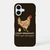 Chicken Poops Breakfast Funny Design