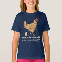 Chicken Poops Breakfast Funny