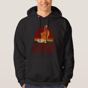 Chicken Poops Breakfast Vintage Hoodie