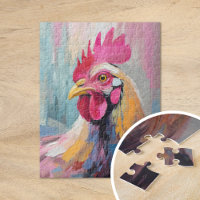 Chicken Portrait Modern Abstract Art