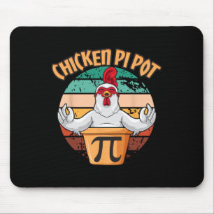Chicken Pot Pi Apparel Pi Day Vintage Retro Math L Mouse Mat