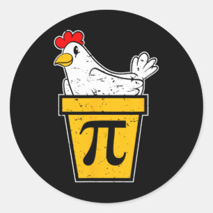 Chicken Pot Pi Day Classic Round Sticker