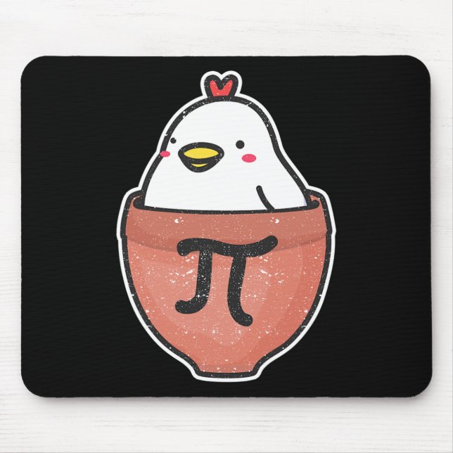 Chicken Pot Pi Day Funny Math Teacher Mathematics  Mouse Mat (Front)