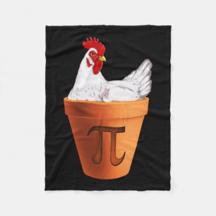 Chicken Pot Pi Day Gift Men Women Kids Math Fleece Blanket