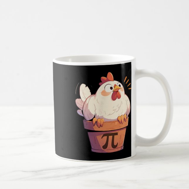 Chicken Pot Pi Day Men Women Kids Math Teacher Gif Coffee Mug (Right)