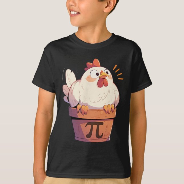 Chicken Pot Pi Day Men Women Kids Math Teacher Gif T-Shirt (Front)