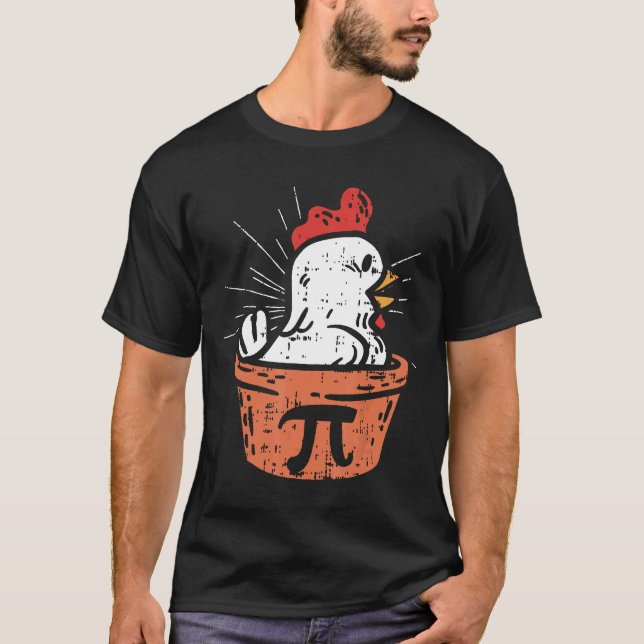 Chicken Pot Pi Day Pie Math Geek 314 T-Shirt (Front)
