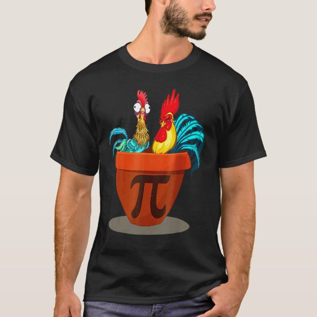 Chicken Pot Pi Day Pie Math Lover Geek 314 T-Shirt (Front)