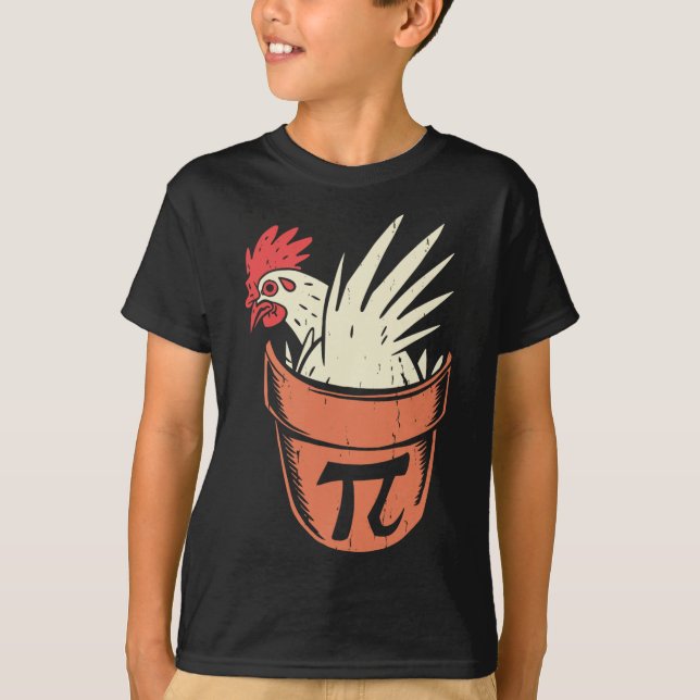 Chicken Pot Pi Funny Math Teacher Pun Pi Day  T-Shirt (Front)