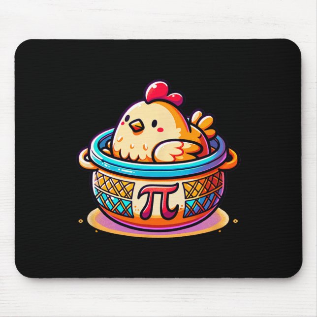 Chicken Pot Pi Funny Pi Day Math  Mouse Mat (Front)
