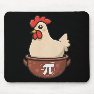 Chicken Pot Pi Funny Pie Day Cartoon Chicken Pot P Mouse Mat