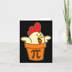Chicken Pot Pi Geek Pie Mathematics Pun Funny  Card