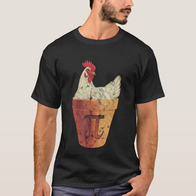 Chicken Pot Pi Math  Animals Farmer T-Shirt (Front)