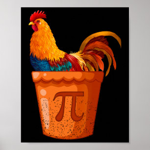 Chicken Pot Pi - Math Teacher - Math Humour - Funn Poster