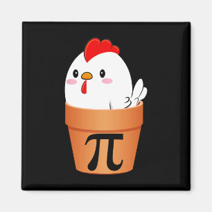 Chicken Pot Pi Pi Day Vintage Retro Math Lover 1 Magnet