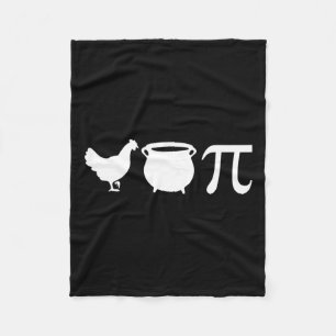 Chicken Pot Pi Pi Day Vintage Retro Math Lover Fleece Blanket