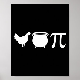 Chicken Pot Pi Pi Day Vintage Retro Math Lover Poster